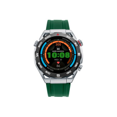 Reloj Mark Maddox Smart Metal Plateado Correa Verde HS2004-10
