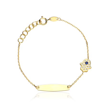 Pulsera Oro 18k y circonitas "Fátima"