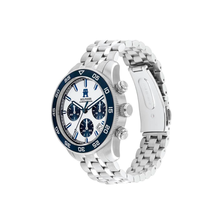 Reloj Tommy Hilfiger Hombre Cronógrafo Plateado y Azul 1792157