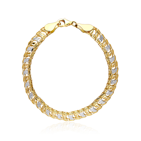 Pulsera Oro Bicolor 18k 19cm "Gustosa"