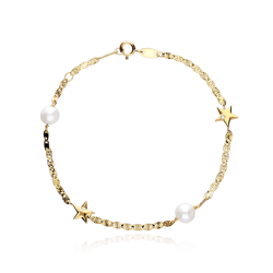 Pulsera Oro 18 k Diamantes y Perlas Cultivadas "Düben"