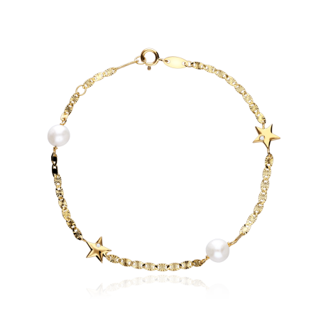Pulsera Oro 18 k Diamantes y Perlas Cultivadas "Düben"