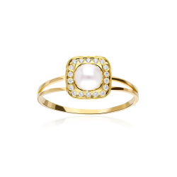 ANILLO "BUDONI" ORO 18K Y PERLA CULTIVADA