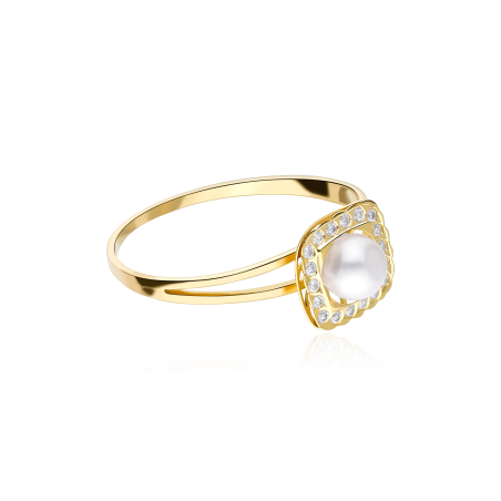ANILLO "BUDONI" ORO 18K Y PERLA CULTIVADA