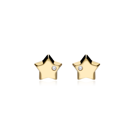 PENDIENTES "PAVESE" ORO 18K Y CIRCONITAS