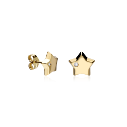 PENDIENTES "PAVESE" ORO 18K Y CIRCONITAS