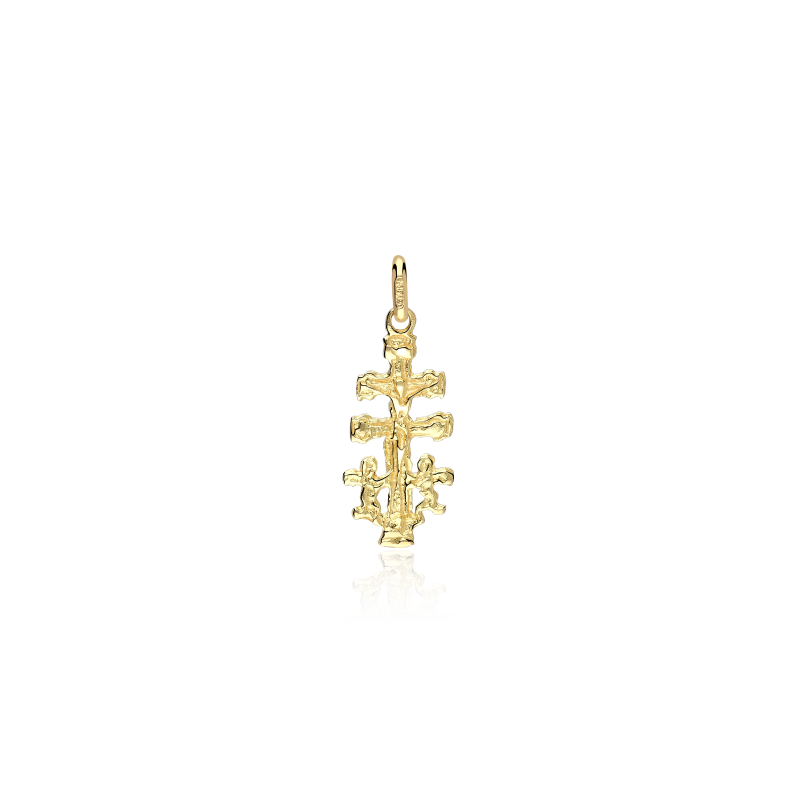 Colgante cruz Oro 18k 18mm "Caravaca"