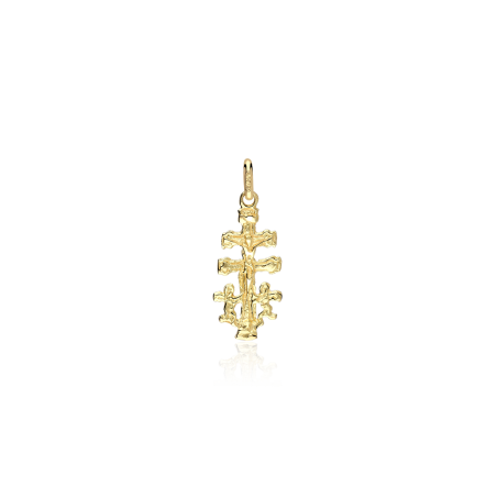 Colgante cruz Oro 18k 18mm "Caravaca"