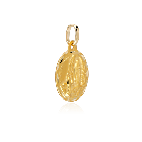 MEDALLA VIRGEN DE LOURDES 16 MM ORO 18K