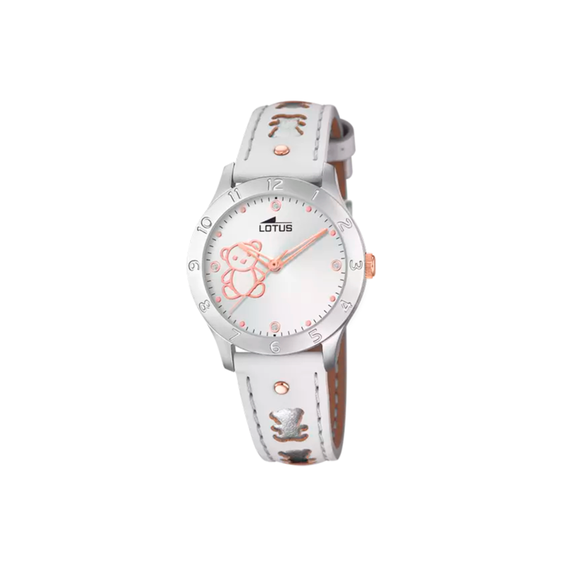 Reloj Lotus Niña Correa Piel Blanco y Rosa 18657/A