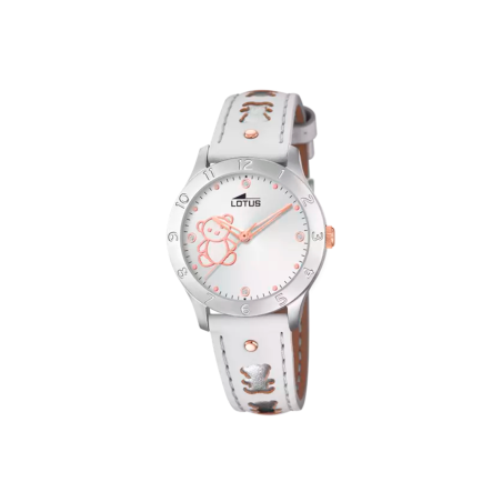 Reloj Lotus Niña Correa Piel Blanco y Rosa 18657/A