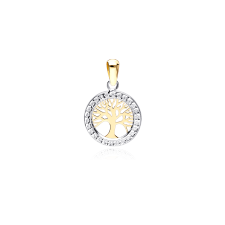 Colgante Oro 18k y circonitas "Boja"