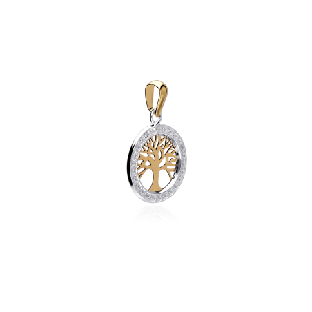 Colgante Oro 18k y circonitas "Boja"