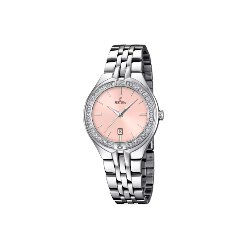 Reloj Festina Mujer Acero y Circonitas Esfera Rosa F16867/6