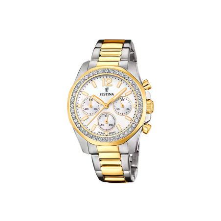 Reloj Festina Mujer Rainbow Acero Bicolor Esfera Beige F20607/1