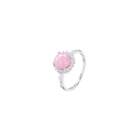 Anillo Lotus Silver Bague Rosa y Circonitas LP3791-3/1