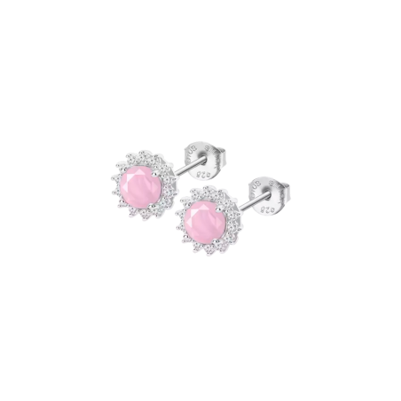 Pendientes Lotus Silver Piedra Rosa LP3791-4/1