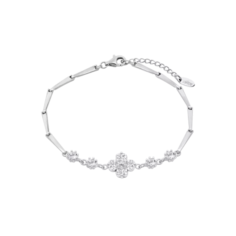 Pulsera Lotus Silver Mujer Glam Acabado Brillante LP3812-2/1