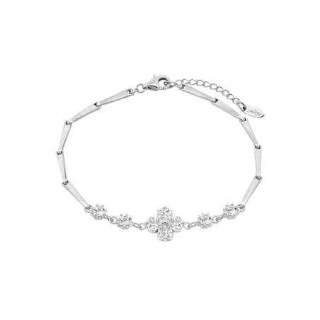 Pulsera Lotus Silver Mujer Glam Acabado Brillante LP3812-2/1