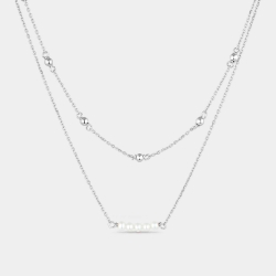 Gargantilla Itemporality Plata y perlas SNL-101-137-UU