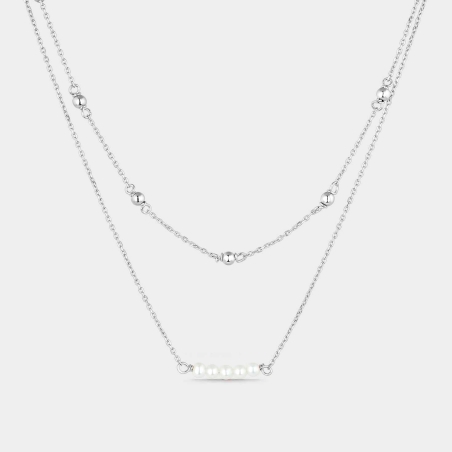 Gargantilla Itemporality Plata y perlas SNL-101-137-UU