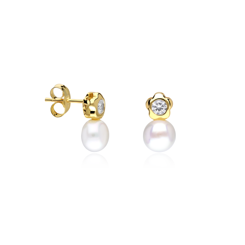 Pendientes Oro 18 k Perlas cultivadas "Tú y yo"