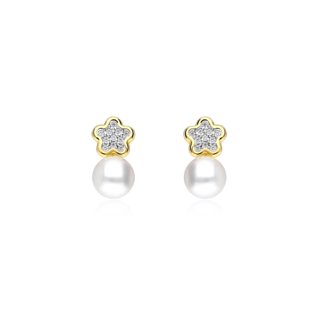 Pendientes Oro 18k perlas cultivadas "Camila"