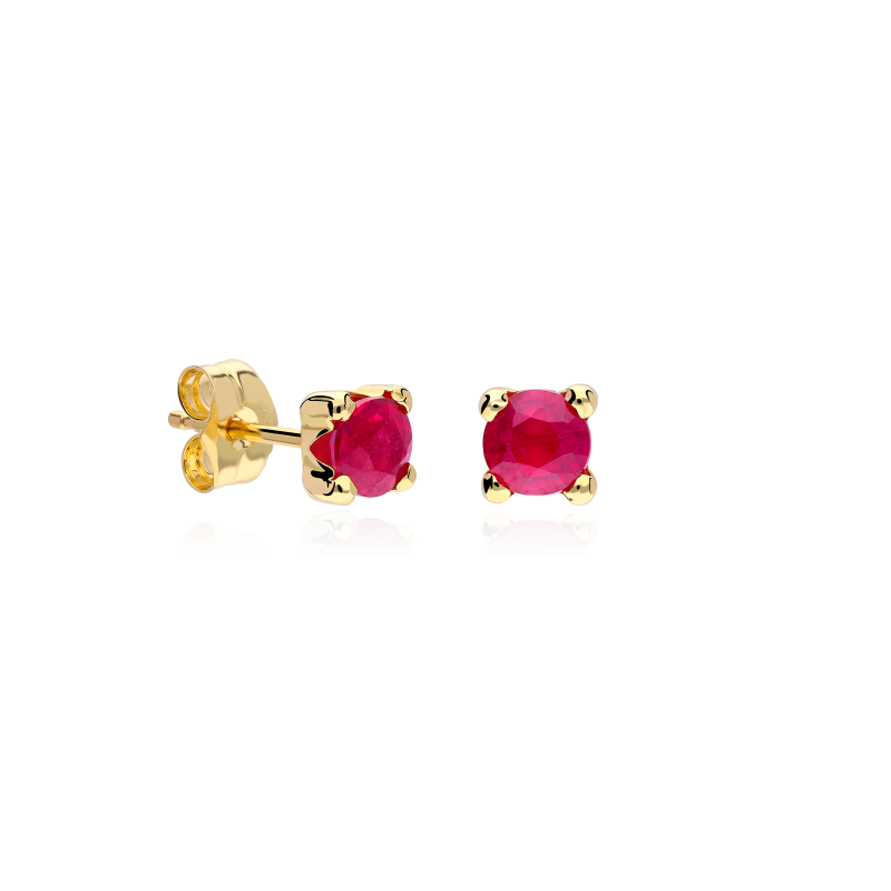 PENDIENTES "FOUR" RUBIES ORO 18K