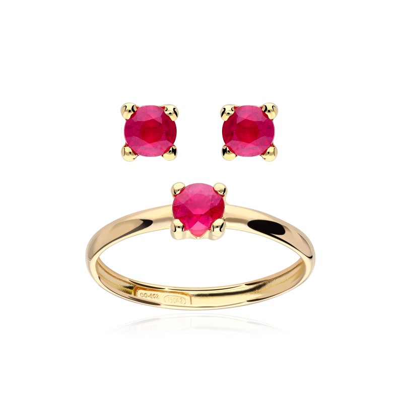 CONJUNTO "FOUR" RUBIES ORO 18K