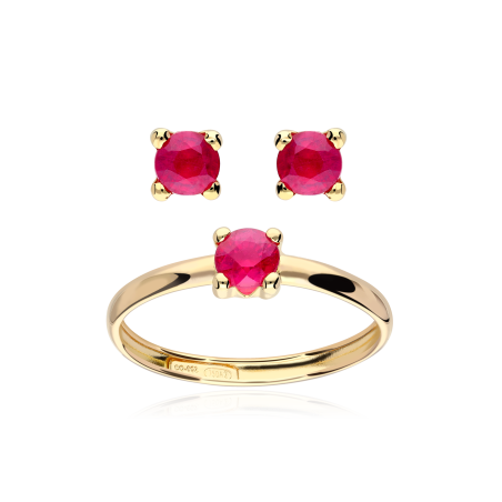 CONJUNTO "FOUR" RUBIES ORO 18K