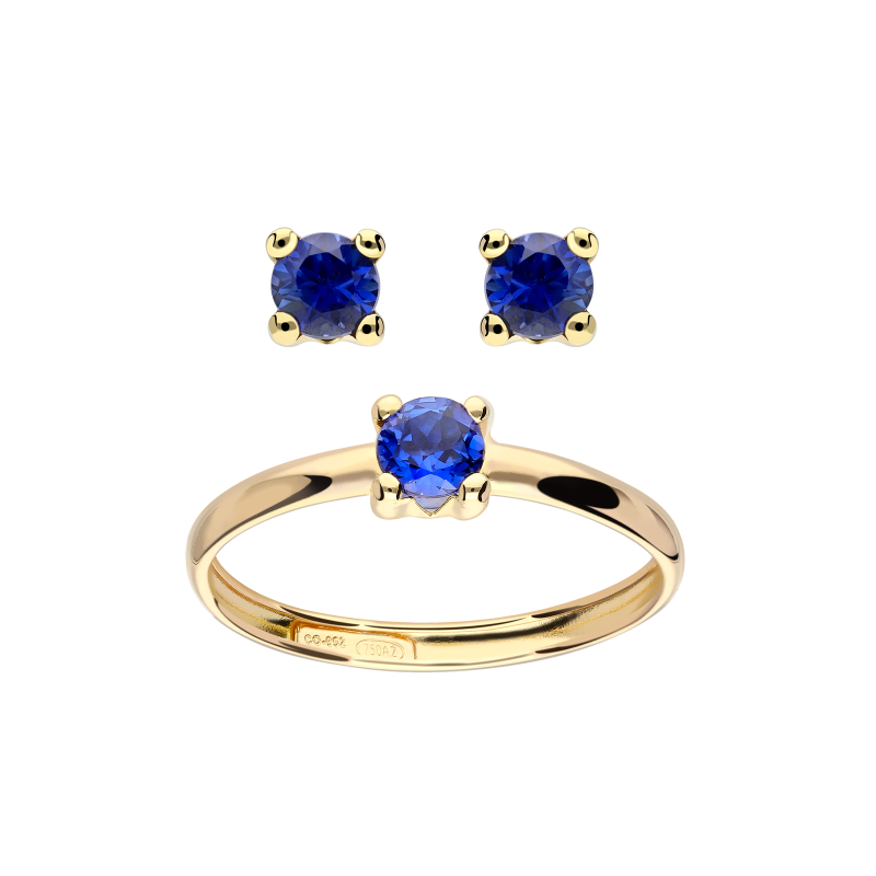 CONJUNTO "FOUR" ZAFIROS ORO 18K
