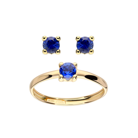 CONJUNTO "FOUR" ZAFIROS ORO 18K