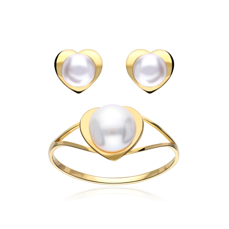Conjunto Oro 18k Perlas Cultivadas "Brück"