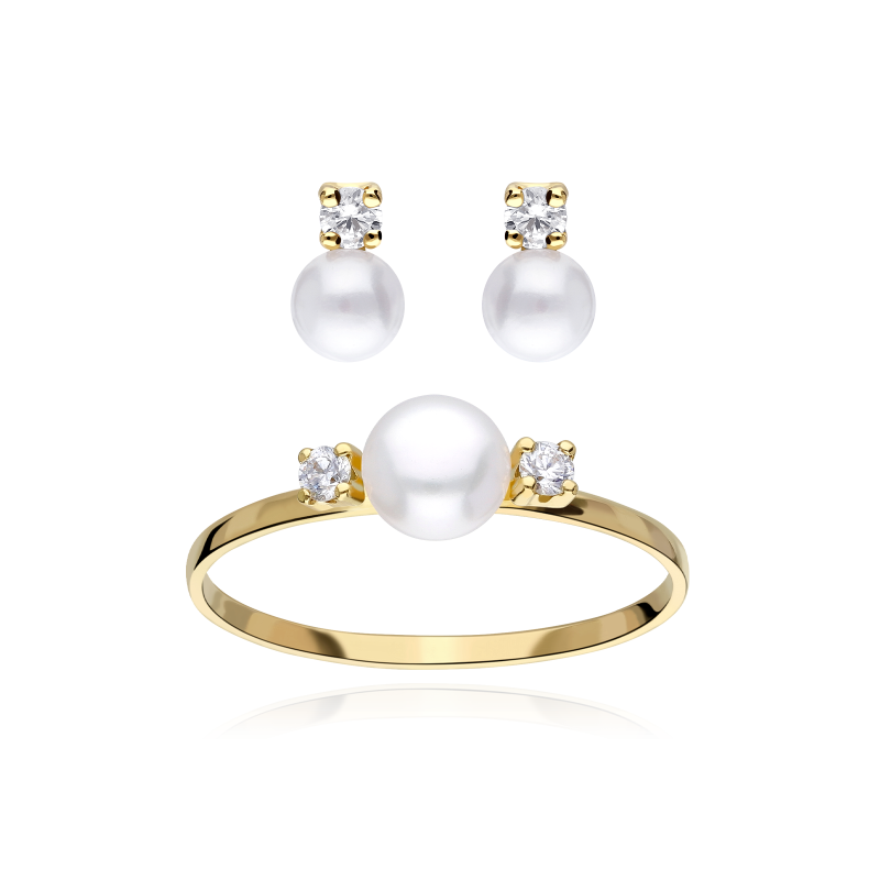 CONJUNTO "BAGNARIA" ORO 18K PERLAS CULTIVADAS