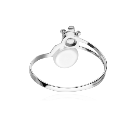 ANILLO "BERKANE" ORO BLANCO 18K PERLA CULTIVADA