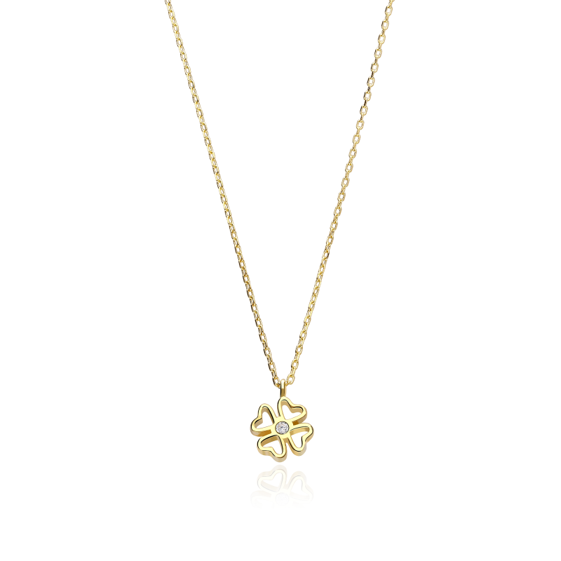 Gargantilla Oro 18k y circonita "Suerte"
