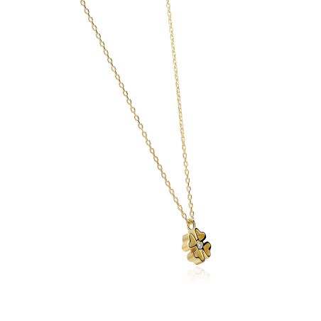 Gargantilla Oro 18k y circonita "Suerte"