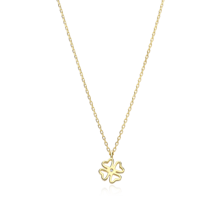 Gargantilla Oro 18k y circonita "Suerte"