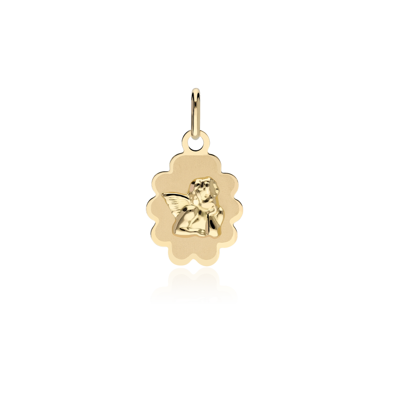 MEDALLA ORO 18K ANGEL DE LA GUARDA
