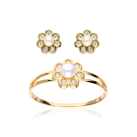 CONJUNTO "LETICIA" ORO 18K PERLAS CULTIVADAS