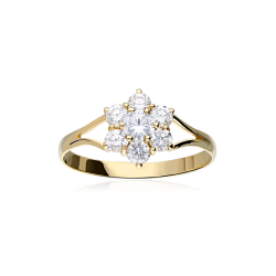 ANILLO "ROSETTE I" ORO 18K Y CIRCONITAS
