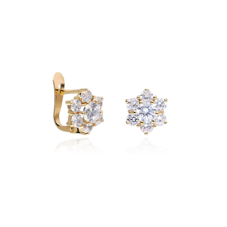 CONJUNTO "ROSETTE I" ORO 18K Y CIRCONITAS