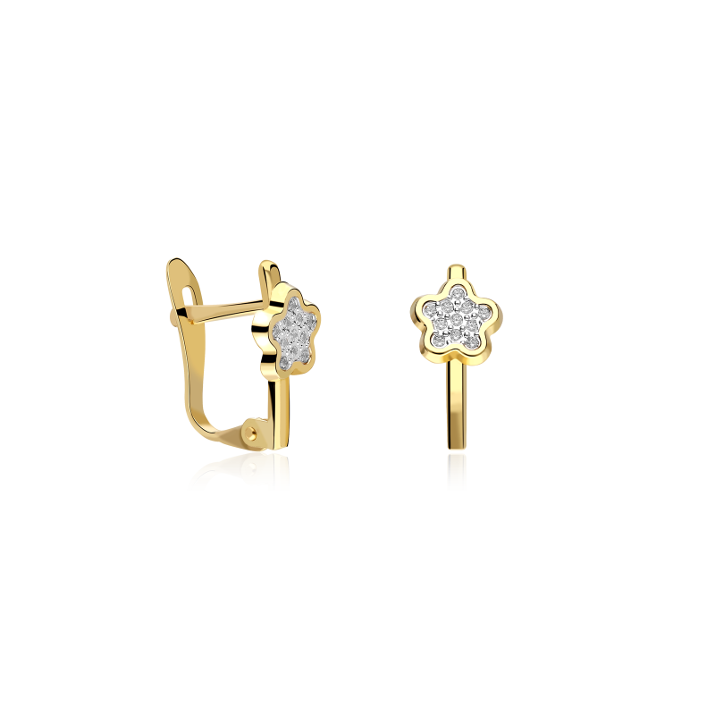Pendientes Oro 18k y circonitas "Camila"