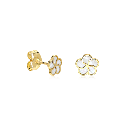 Pendientes Oro 18k y nácar "Margherite"