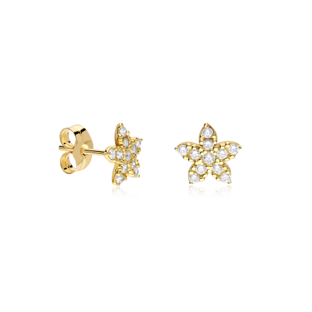Pendientes Oro 18k y circonitas "Etoile"