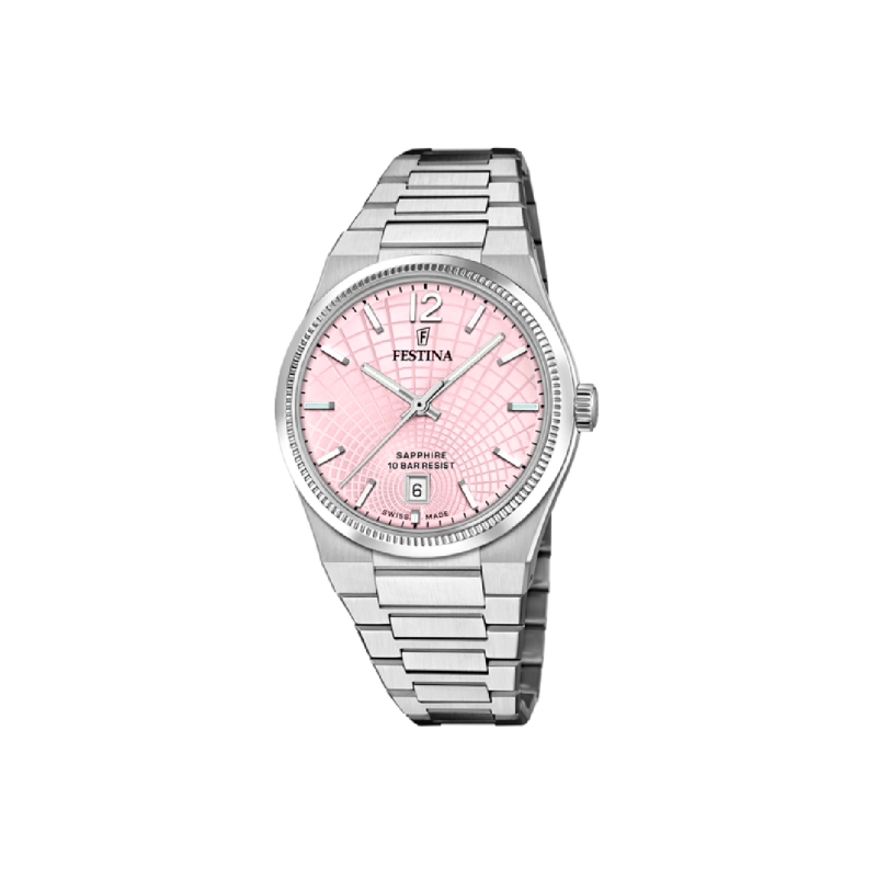 Reloj Festina Mujer Swiss Made Rive Collection Esfera Rosa F20052/3
