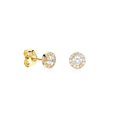 Pendientes Oro 18k circonitas "Ice Star"