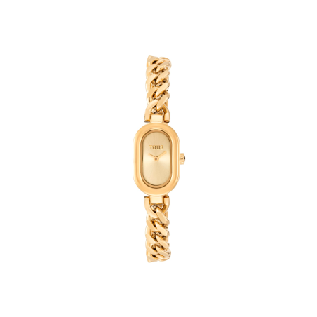 Reloj Tous Mujer Oval Acero Dorado Brazalete Cadena 3000140200