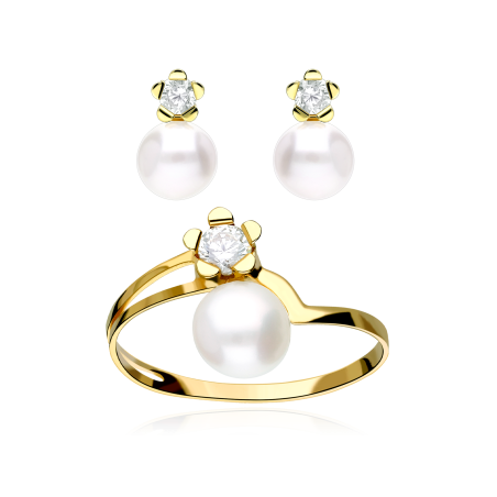 Conjunto Oro 18 k y Perlas Cultivadas "New heaven"