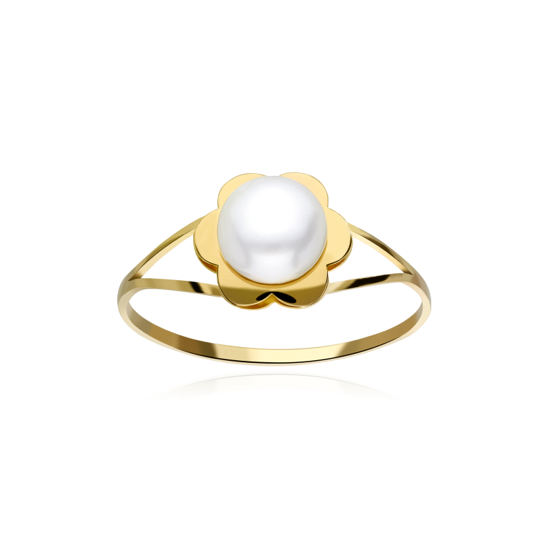 Anillo Oro 18 k y Perla Cultivada "Badesi"